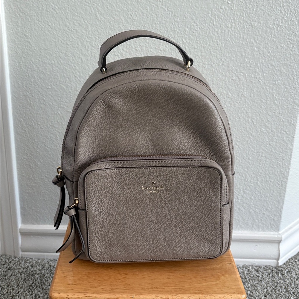 Kate Spade Taupe Leather Backpack